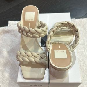 Dolce Vita woven slip on heels 6 1/2